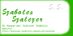 szabolcs szalczer business card